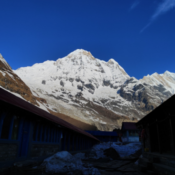 Magnificent Annapurna south view from base camp at 4130m